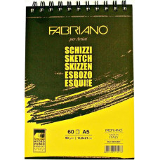 Fabriano Schizzi spirala gore A5 90g 60l